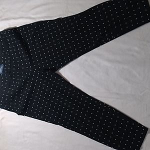 OLD NAVY PIXIE PANTS,SIZE 16,BLACK WHITH WHITE SPOTS